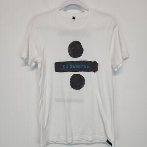 Ed Sheeran Divide Tour Official Shirt Size M White Pop Music Cotton Casual 2017